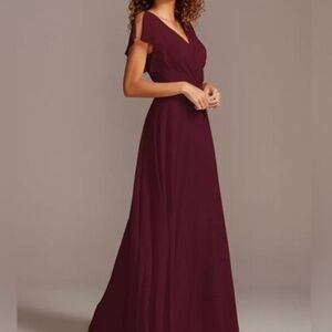 Bridesmaid Dress with Flutter Sleeve